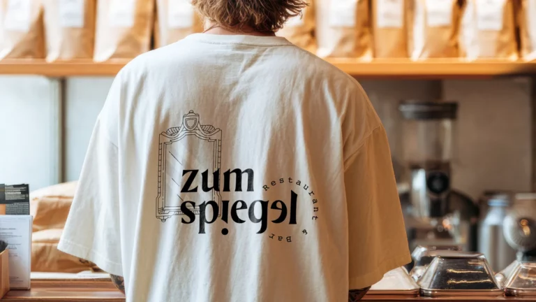 Typografisches Marken- und Logo­design für eine Gastronomie, das mit bewusstem Regelbruch spielt und Neugier sowie Wiedererkennung schafft.