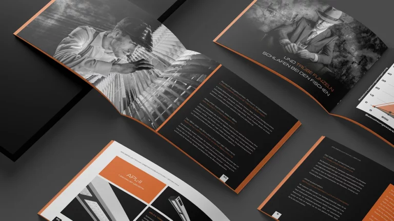 Gestaltung eines umfangreichen Markenkatalogs mit über 200 Seiten für LED-Lichttechnik, mit durchgängiger visueller Gestaltung, Bildkonzept und typografischer Führung.